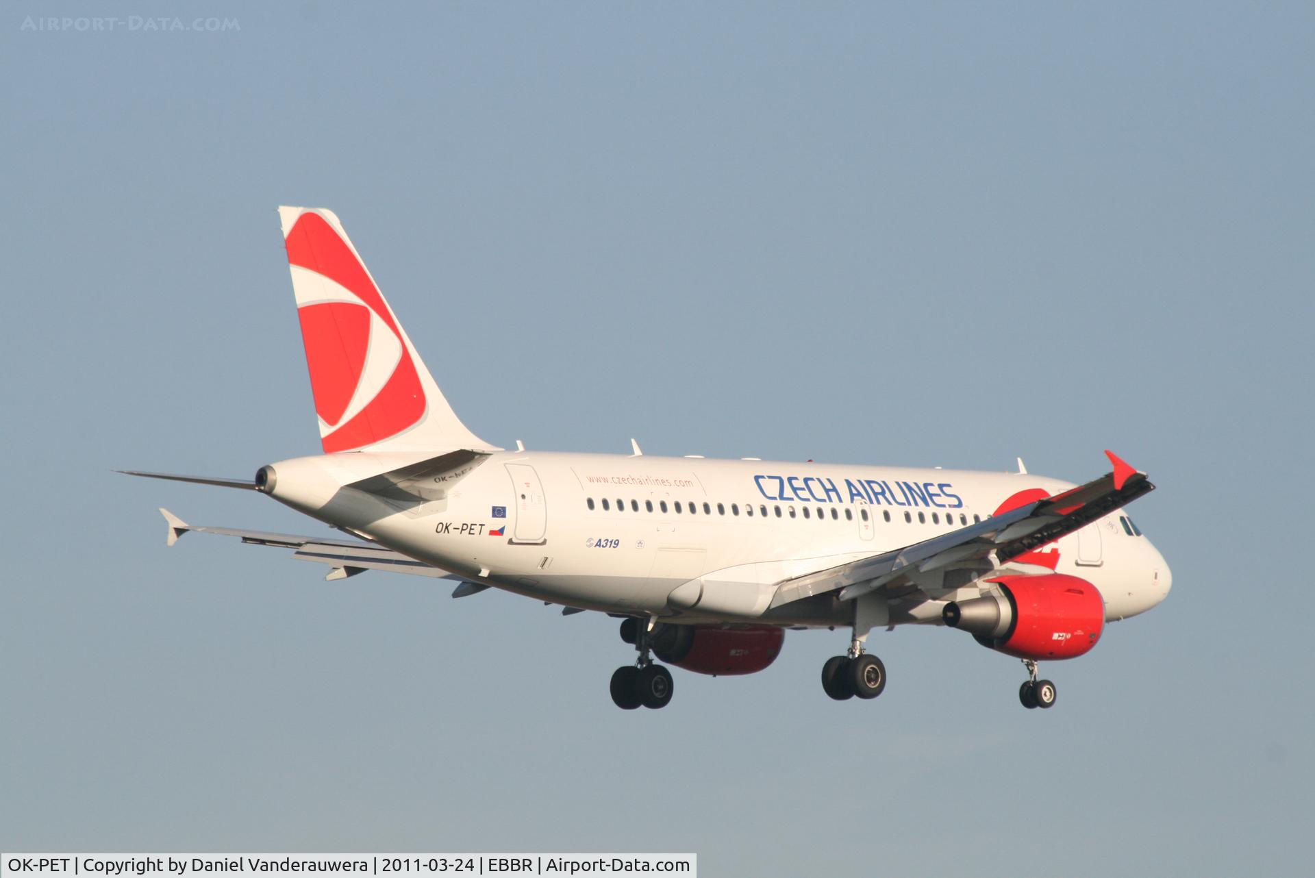 OK-PET, 2010 Airbus A319-112 C/N 4258, Flight OK630 is descending to RWY 02