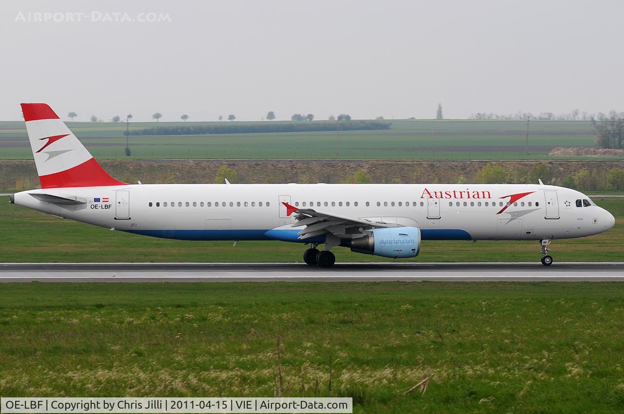 OE-LBF, 2001 Airbus A321-211 C/N 1458, Austrian Airlines