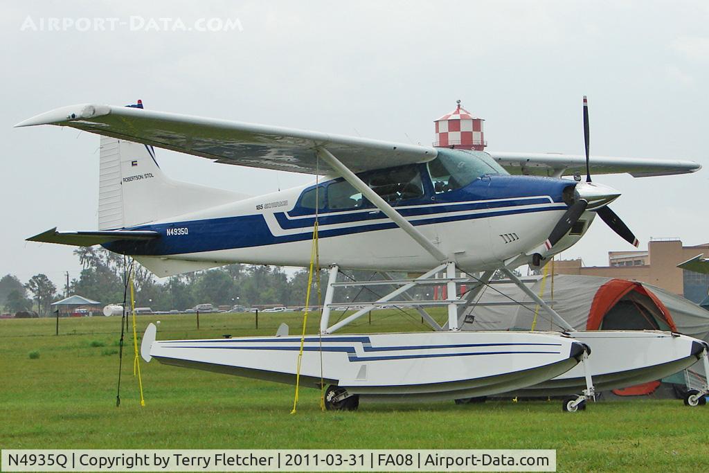 N4935Q, 1978 Cessna A185F Skywagon 185 C/N 18503578, one of only four aircraft that made it to Lake Agnes for the original day of the 2011 Splash-In
(abandoned after storms blew thru)