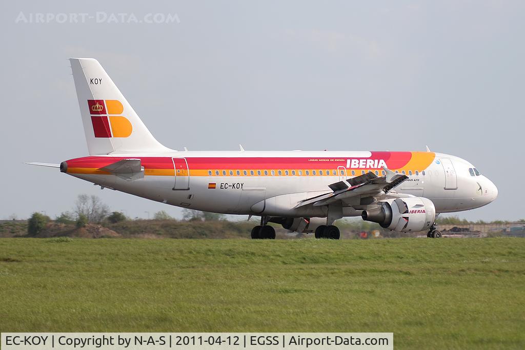 EC-KOY, 2008 Airbus A319-111 C/N 3443, Arriving with Real Madrid FC