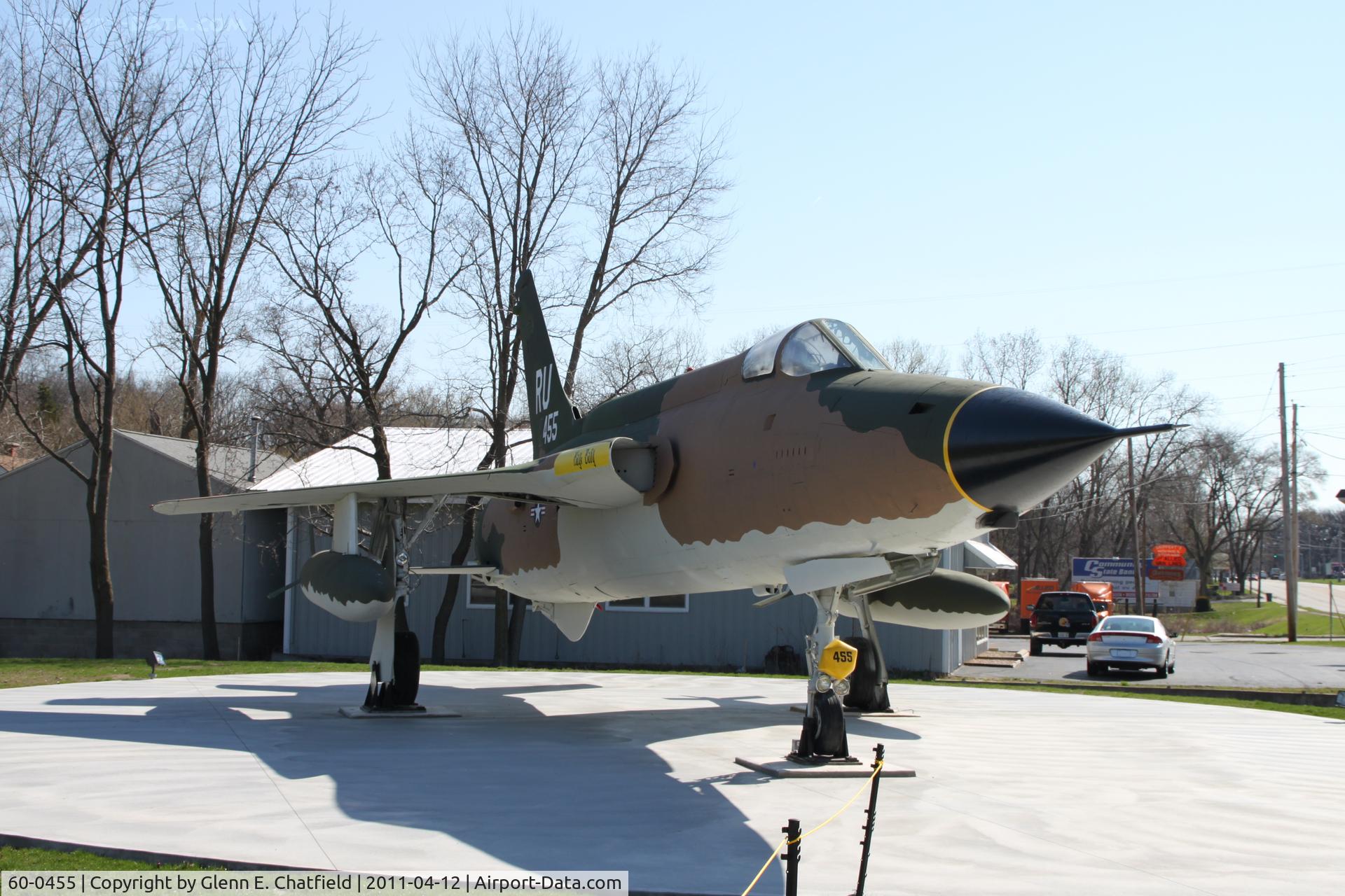60-0455, 1960 Republic F-105D Thunderchief C/N D143, Displayed at the Dixon, IL Veteran's Memorial