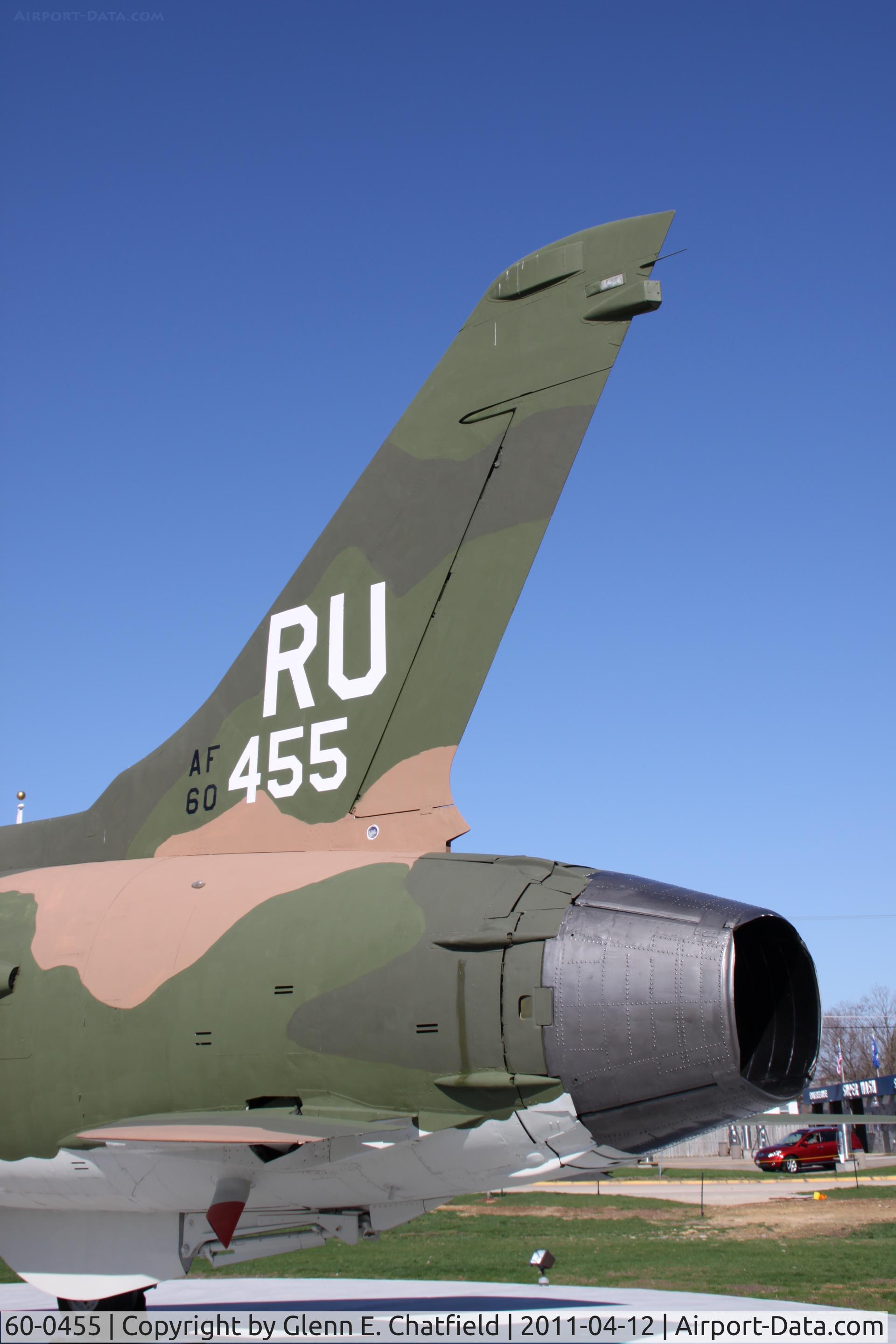 60-0455, 1960 Republic F-105D Thunderchief C/N D143, Displayed at the Dixon, IL Veteran's Memorial