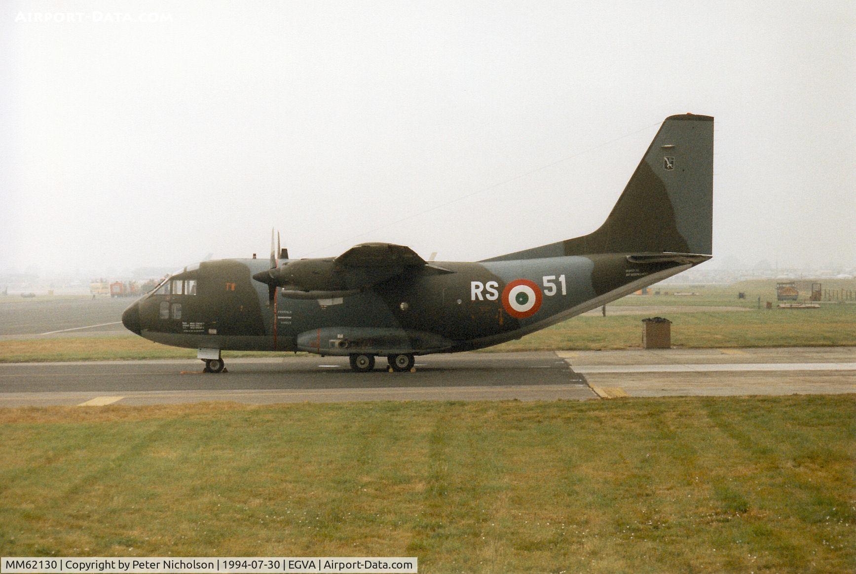 MM62130, Aeritalia G-222TCM C/N 4037, G222TCM, callsign India 2130, of the Italian Air Force RSV Flight Test Centre on display at the 1994 Intnl Air Tattoo at RAF Fairford.