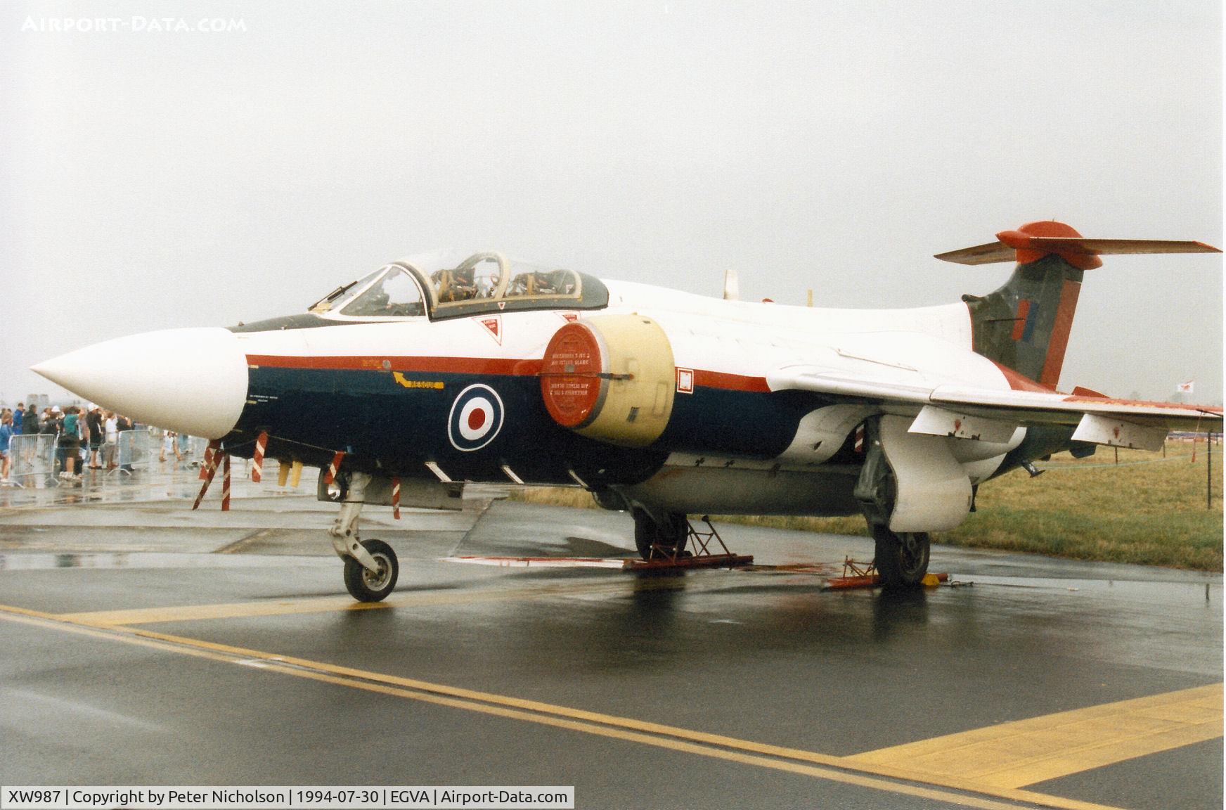 XW987, 1974 Hawker Siddeley Buccaneer S.2B C/N B3-02-72, Buccaneer S.2B, callsign Gauntlet Red 1, from Boscombe Down on display at the 1994 Intnl Air Tattoo at RAF Fairford.
