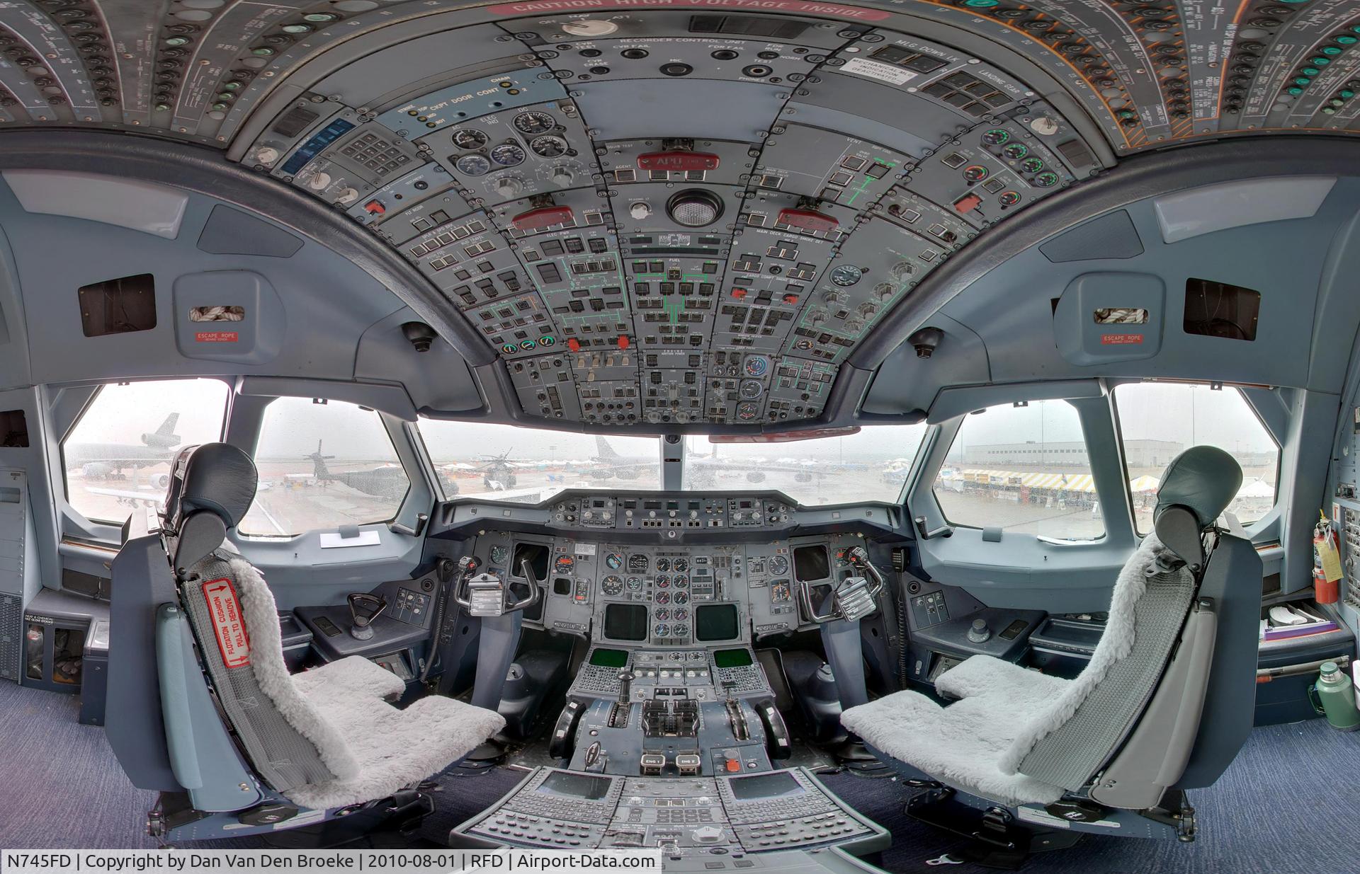 N745FD, 1992 Airbus A300B4-622R C/N 668, Wide angle photo taken at thr Rockford, IL airshow.
