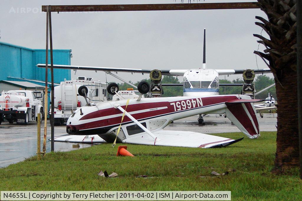 N4655L, 1966 Cessna 172G C/N 17254650, Turned upside down by a storm 1966 Cessna 172G, c/n: 17254650