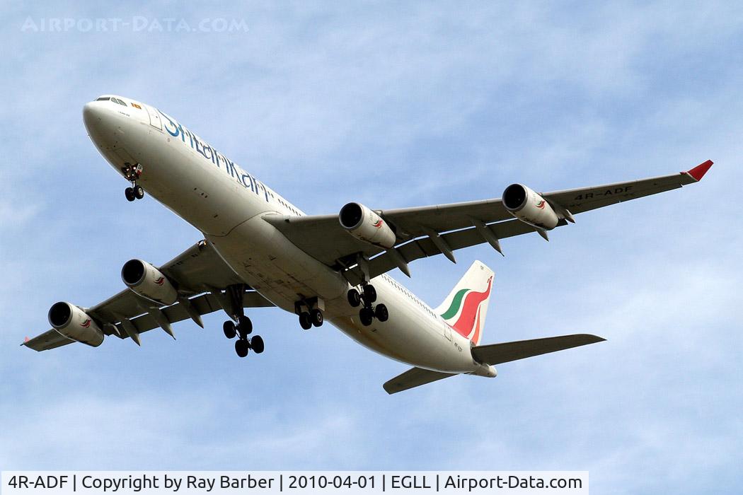 4R-ADF, 2000 Airbus A340-313 C/N 374, 4R-ADF   Airbus A340-313X [374] (Srilankan) Home~G 01/04/2010