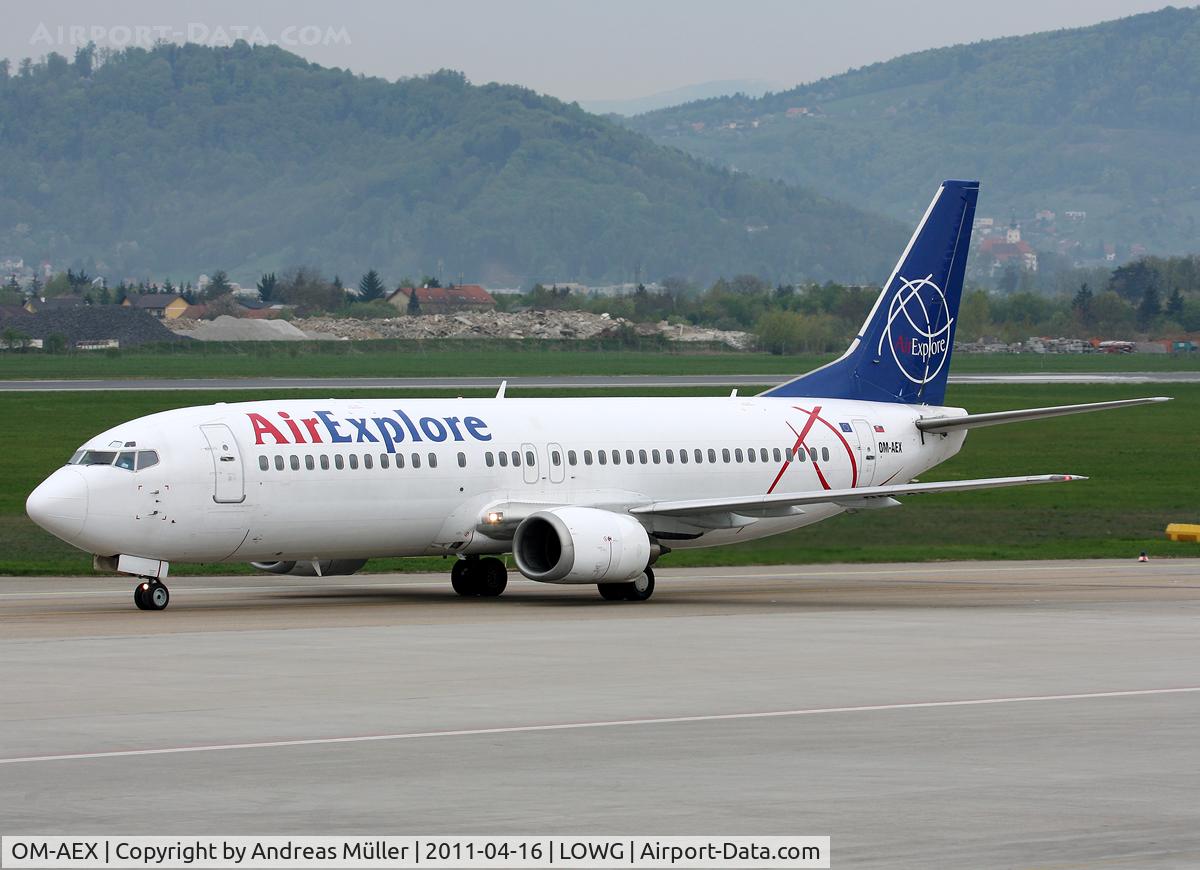 OM-AEX, 1992 Boeing 737-4Y0 C/N 25178, On the way to parking position.