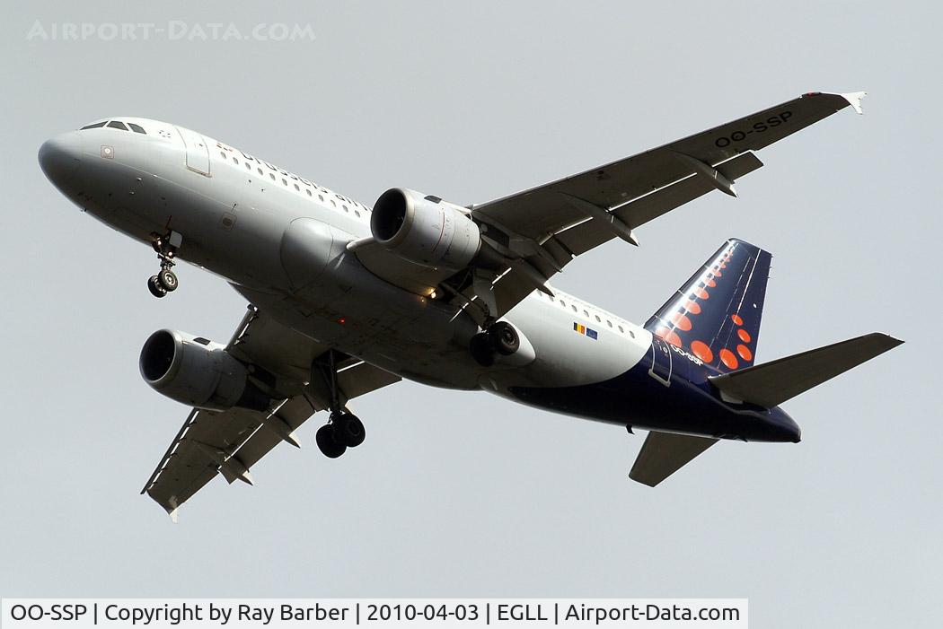 OO-SSP, 1996 Airbus A319-113 C/N 644, Airbus A319-113 [0644] Brussels Airlines Home~G 03/04/2010
