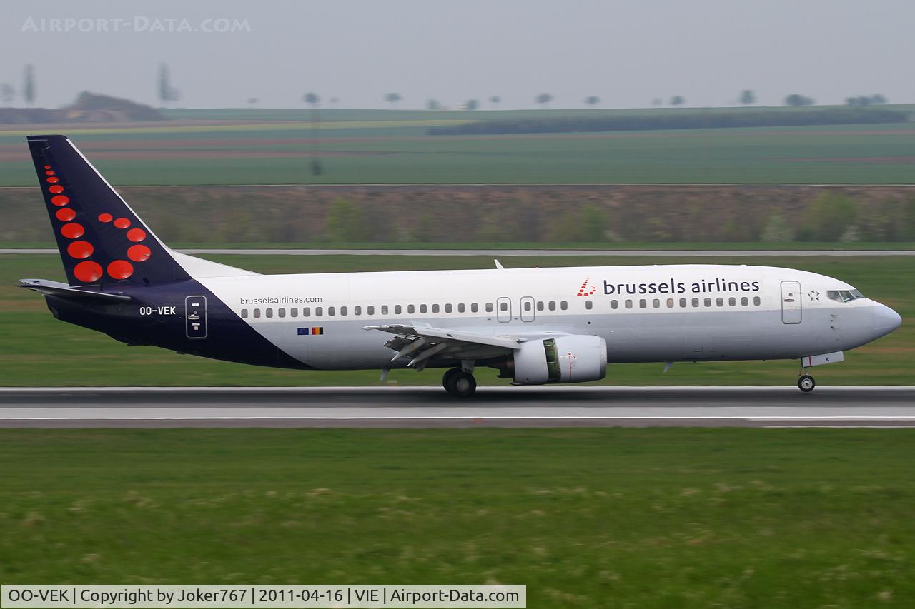 OO-VEK, 1989 Boeing 737-405 C/N 24270, Brussels Airlines