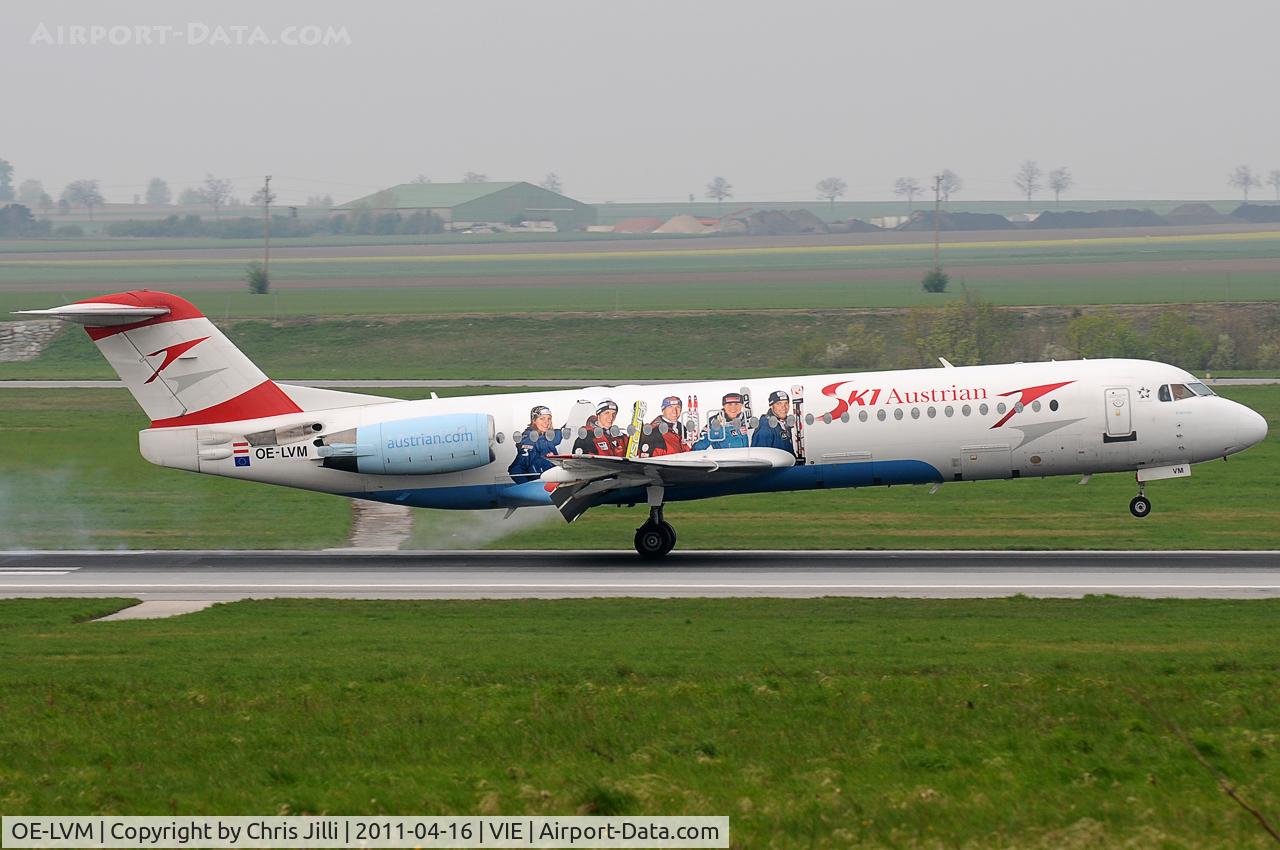 OE-LVM, 1991 Fokker F100 (F-28-0100) C/N 11361, Austrian arrows