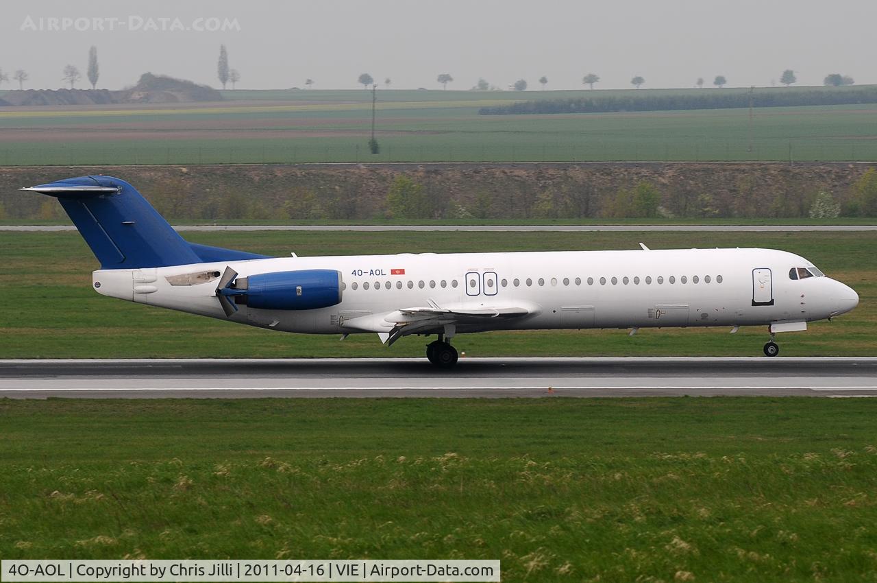 4O-AOL, 1989 Fokker 100 (F-28-0100) C/N 11268, Montenegro Airlines