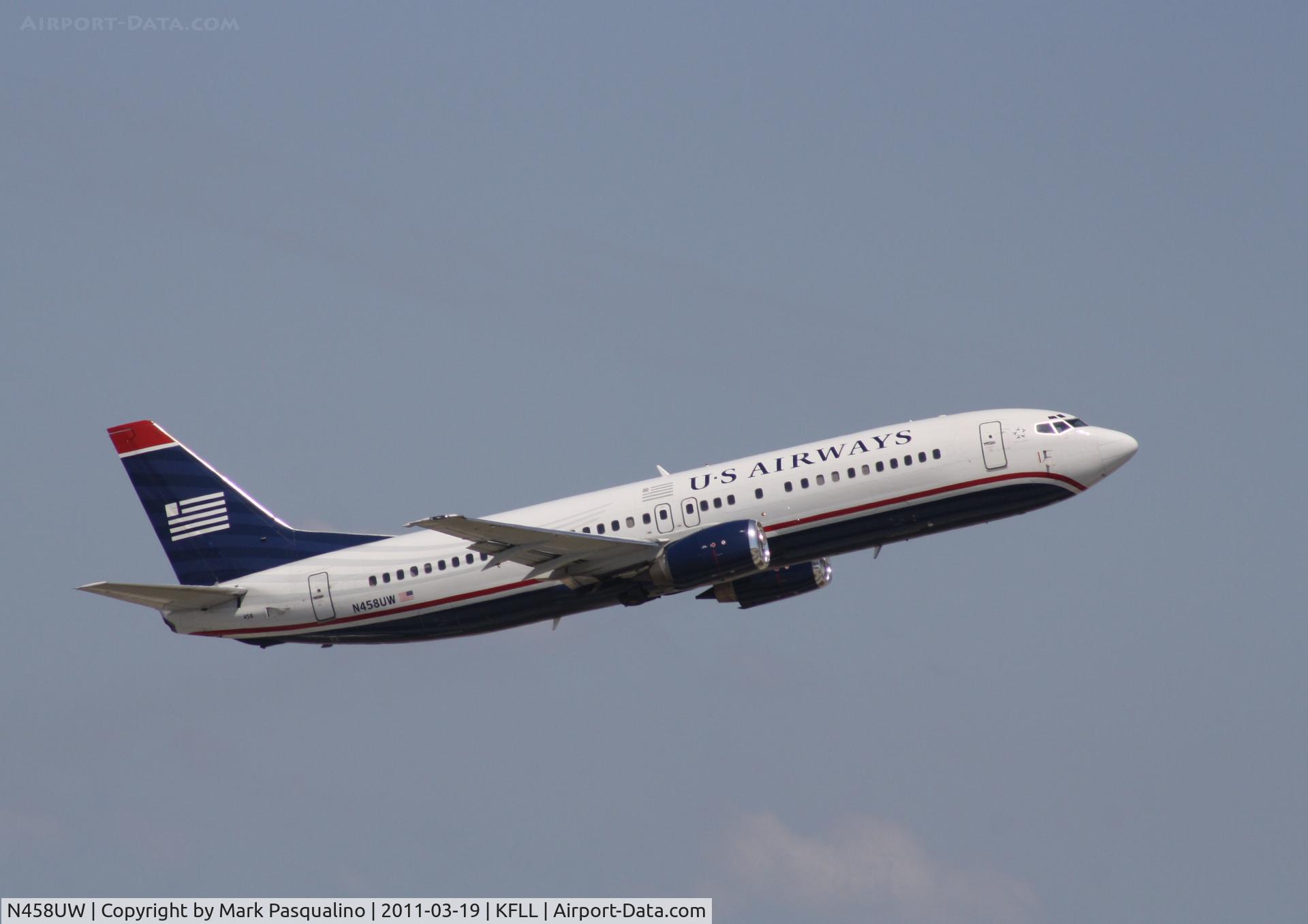 N458UW, 1991 Boeing 737-4B7 C/N 25022, Boeing 737-400