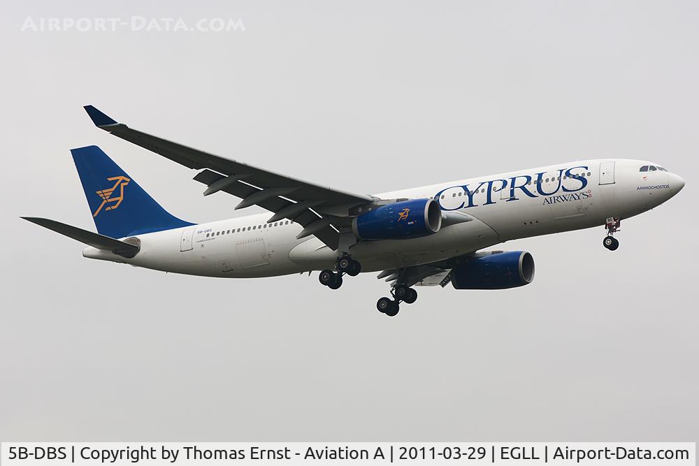 5B-DBS, 2002 Airbus A330-243 C/N 505, finals 09L