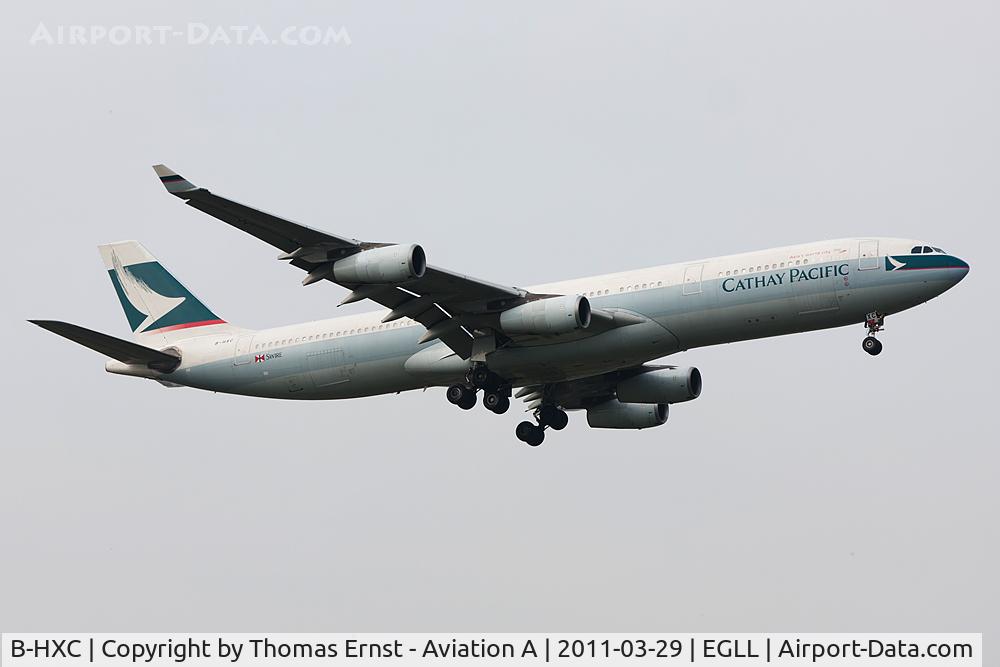 B-HXC, Airbus A340-313 C/N 142, finals 09L