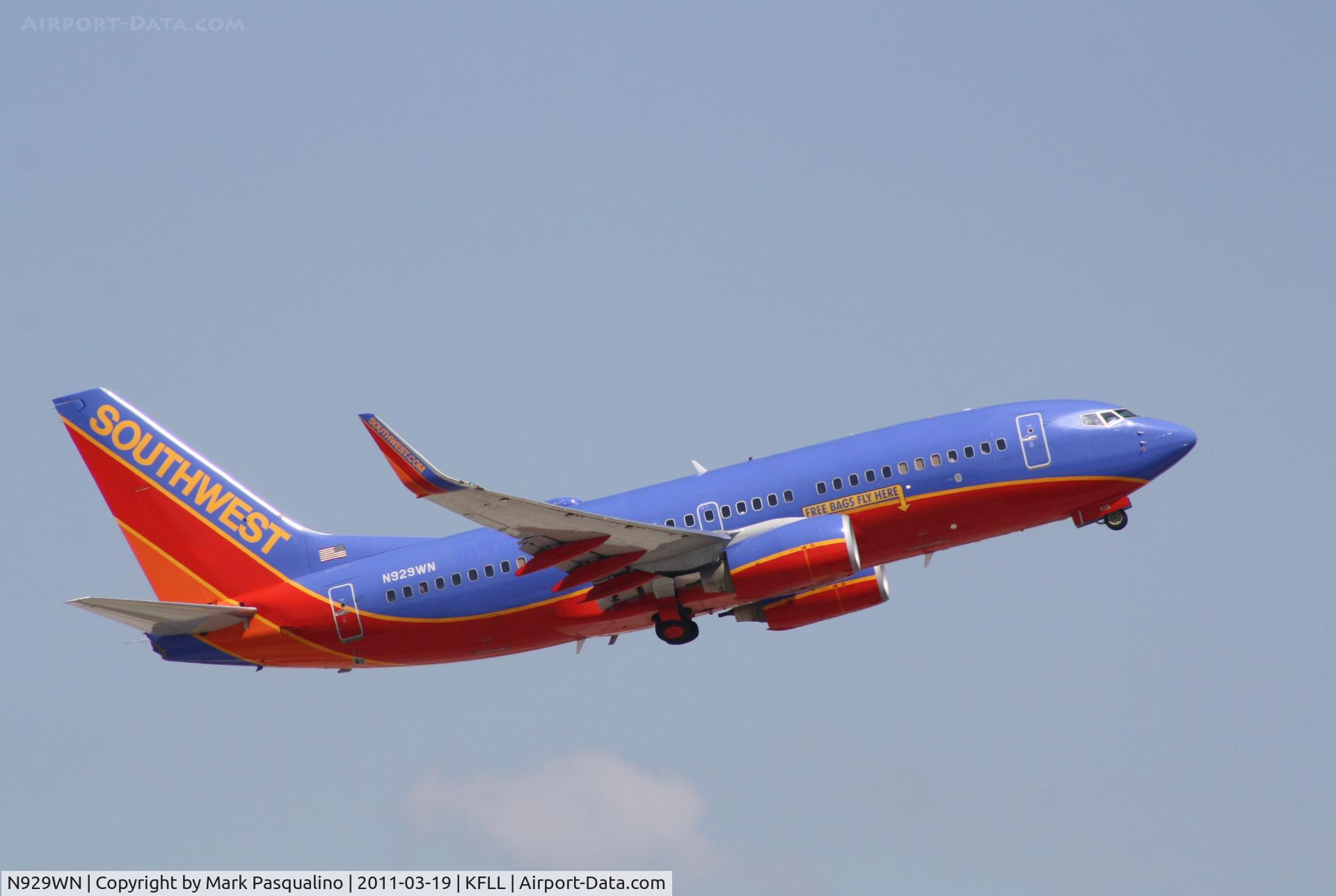 N929WN, 2008 Boeing 737-7H4 C/N 36631, Boeing 737-700