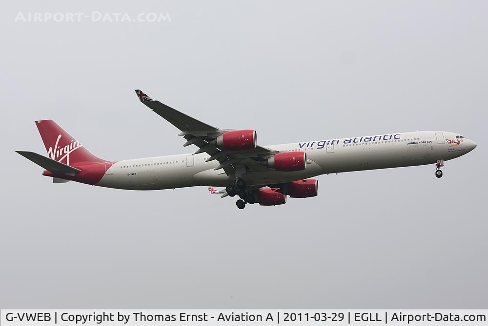 G-VWEB, 2006 Airbus A340-642 C/N 787, finals 09L