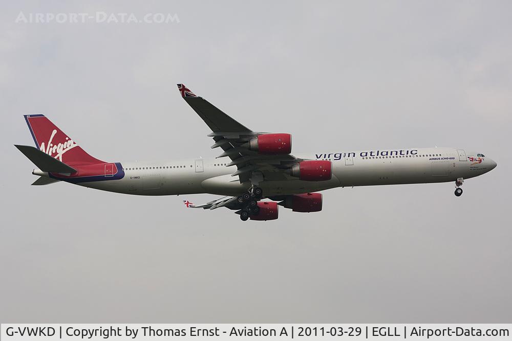 G-VWKD, 2005 Airbus A340-642 C/N 706, finals 09L
