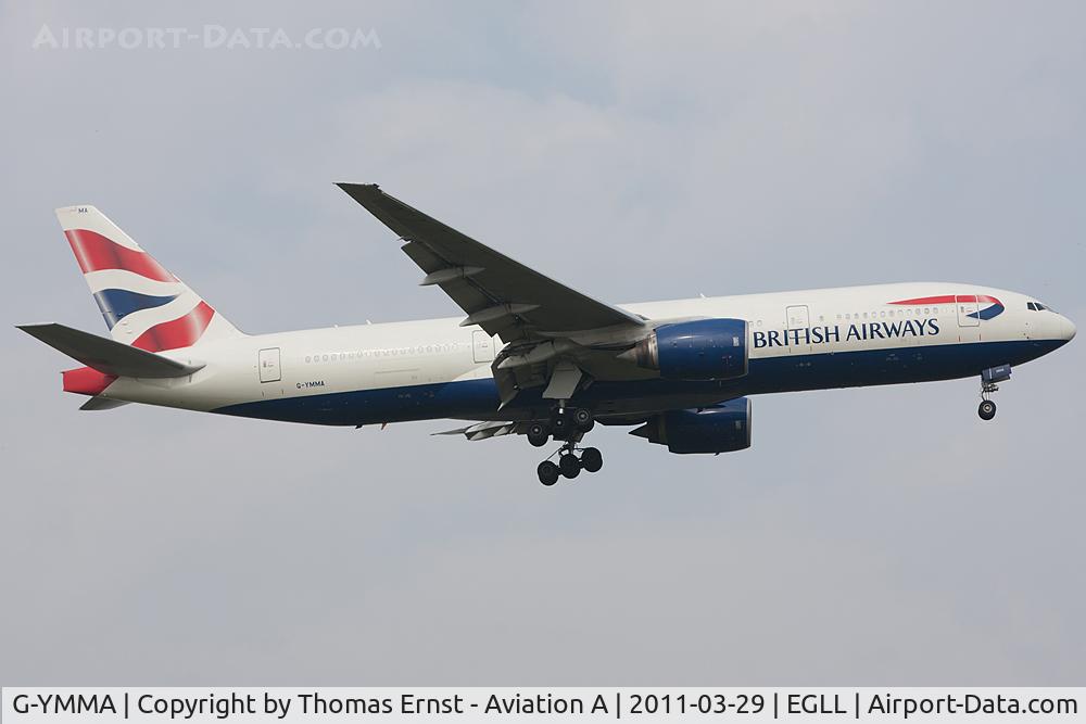 G-YMMA, 1999 Boeing 777-236 C/N 30302, finals 09L