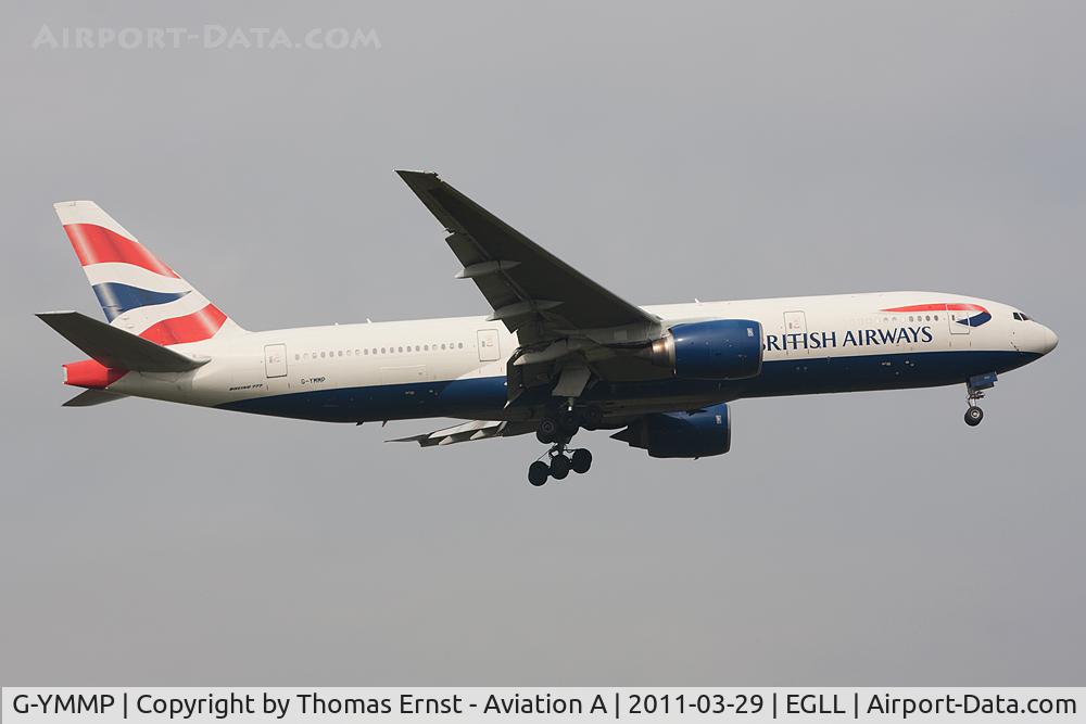 G-YMMP, 2001 Boeing 777-236 C/N 30315, finals 09L