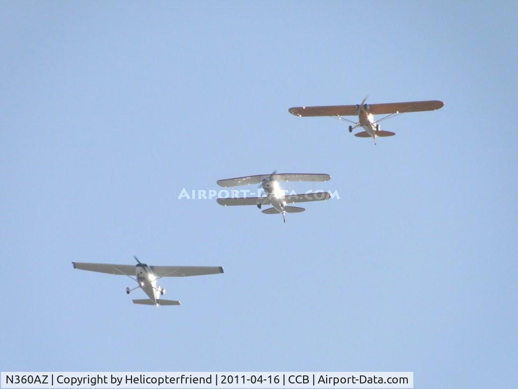 N360AZ, 2008 American Legend AL3 C/N AL-1122, Leading the flight of three fly over prior to landing for display
