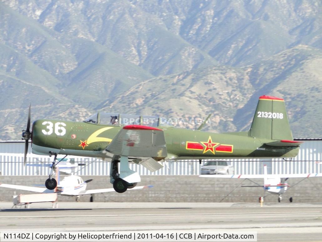 N114DZ, 1967 Nanchang CJ-6A C/N 2132018, Landing runway 24