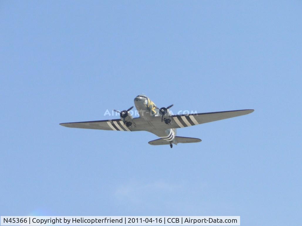 N45366, 1943 Douglas C-53D-DO Skytrooper (DC-3A) C/N 11757, Doing a single aircraft fly bye