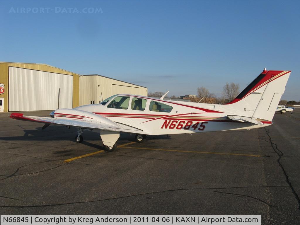 N66845, 1979 Beech 95-B55 (T42A) Baron C/N TC-2287, Beech 95-B55 Baron sitting on the line.