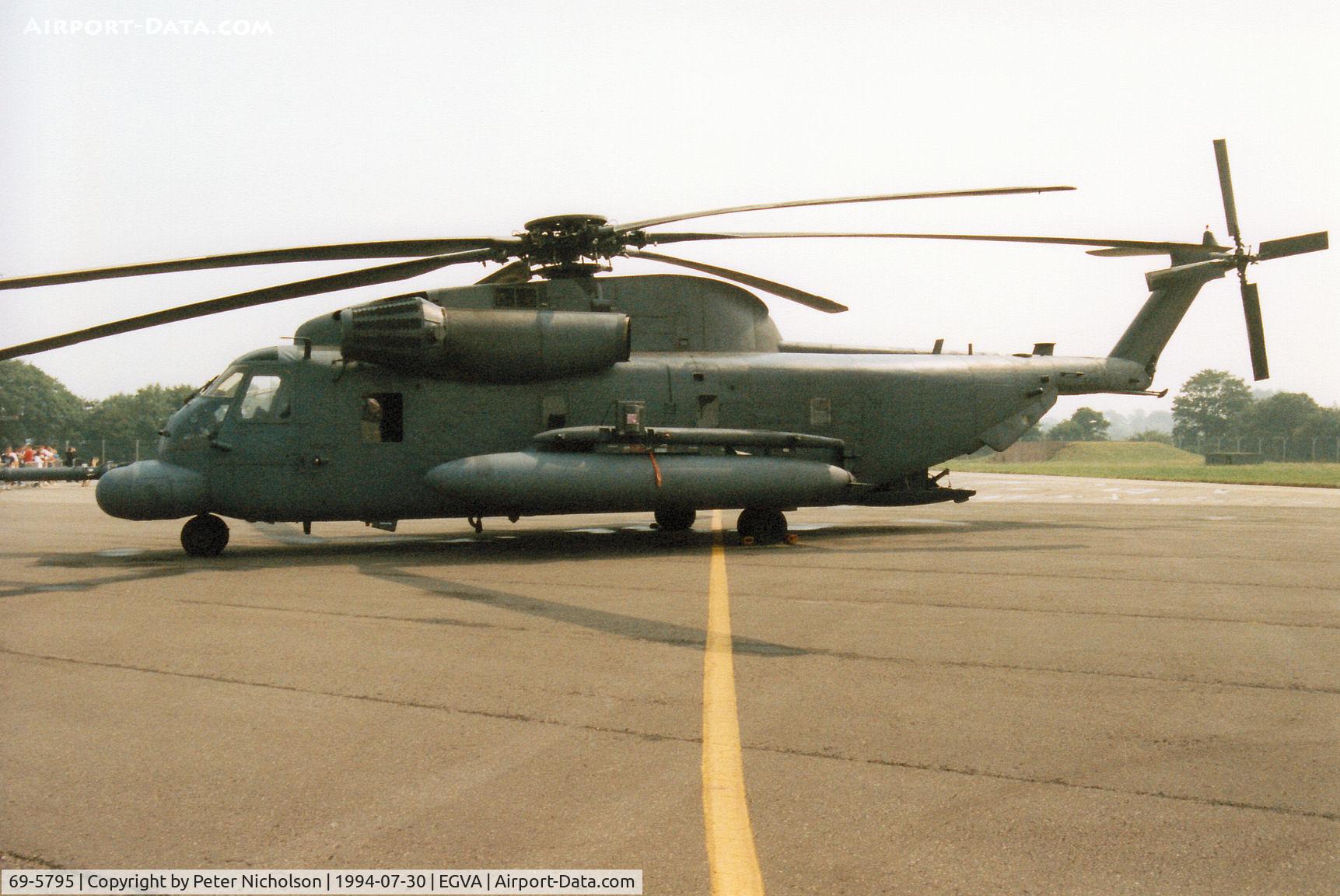 69-5795, 1969 Sikorsky MH-53J Pave Low III C/N 65-250, Another view of the MH-53M Pave Low IV of the 21st Special Operations Squadron at RAF Alconbury on display at the 1994 Intnl Air Tattoo at RAF Fairford.