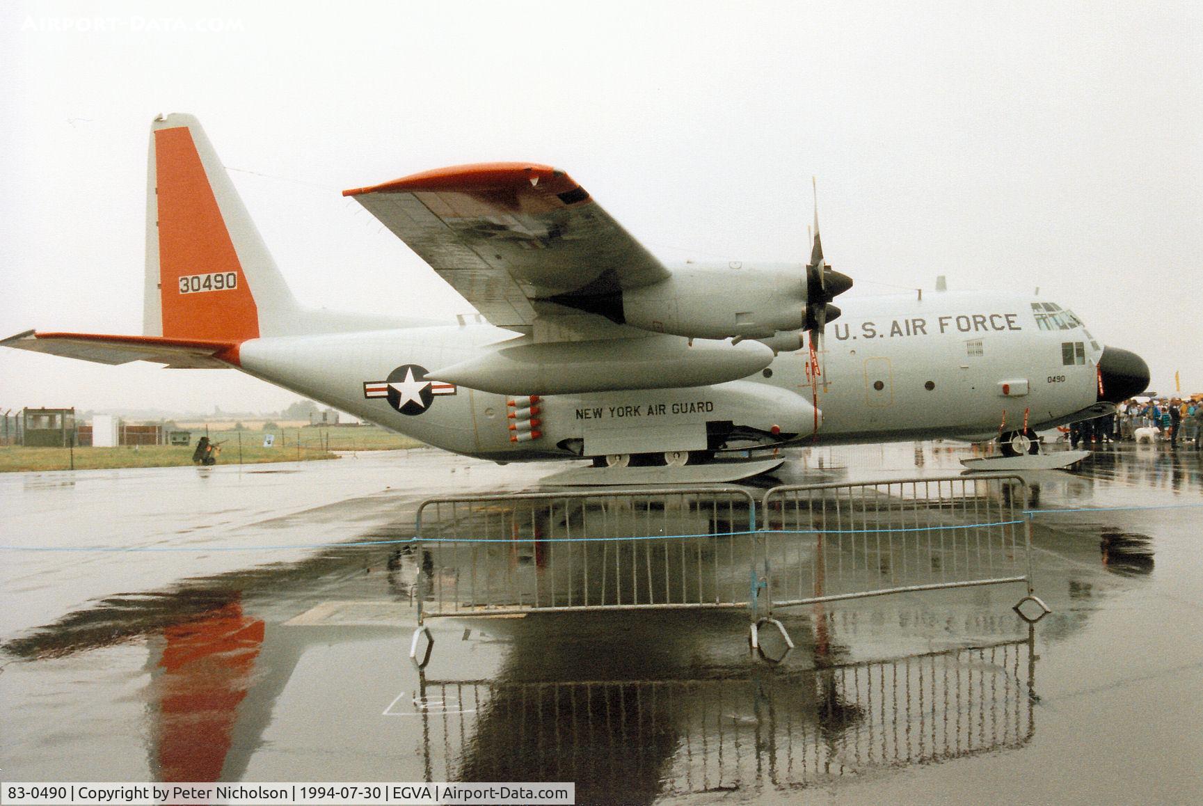 83-0490, 1983 Lockheed LC-130H Hercules C/N 382-5007, Another view of the New York Air National Guard's LC-130H Hercules on display at the 1994 Intnl Air Tattoo at RAF Fairford.