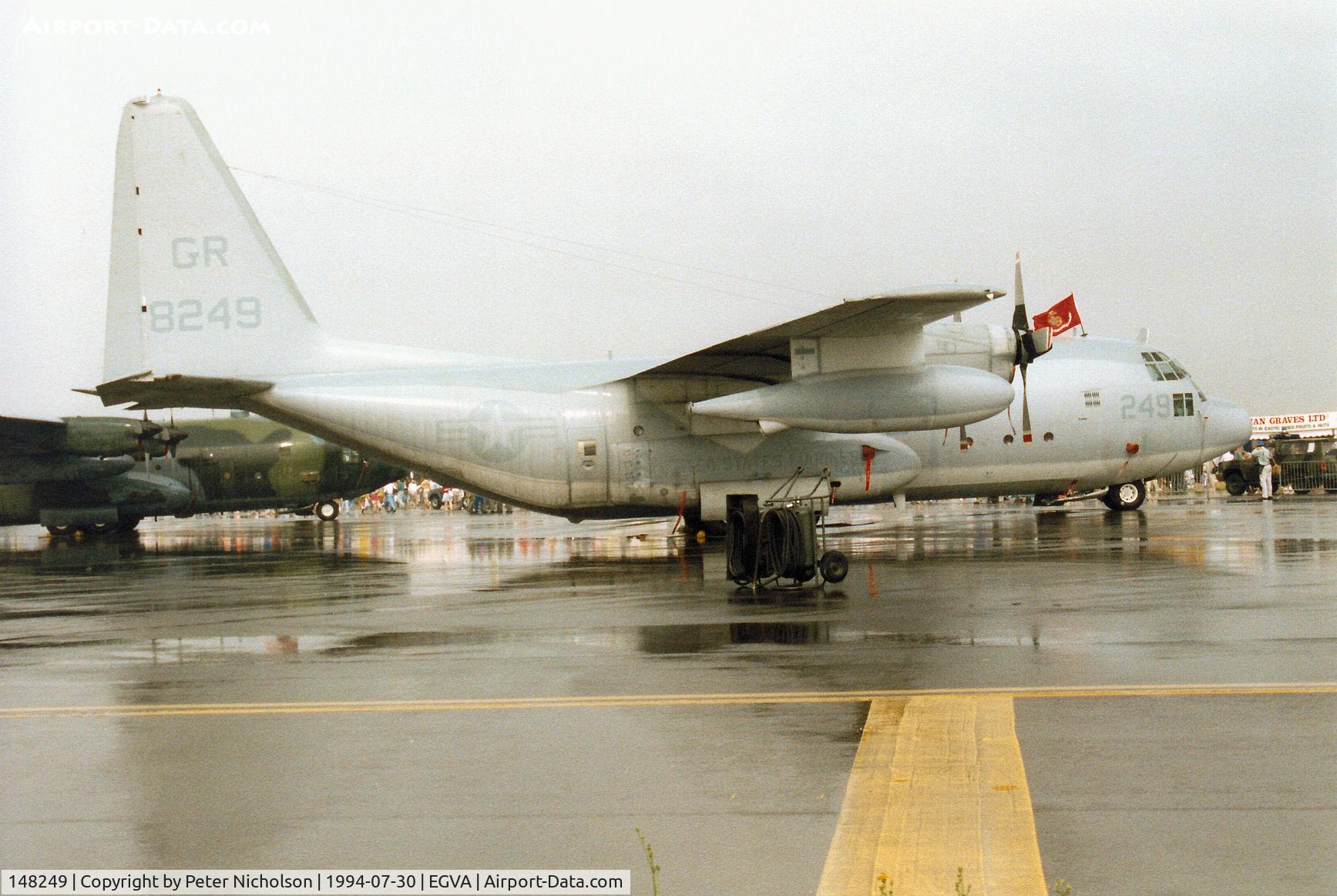 148249, 1960 Lockheed KC-130F Hercules C/N 282-3577, KC-130F Hercules, callsign Titan 90, of VMGRT-253 on display at the 1994 Intnl Air Tattoo at RAF Fairford.
