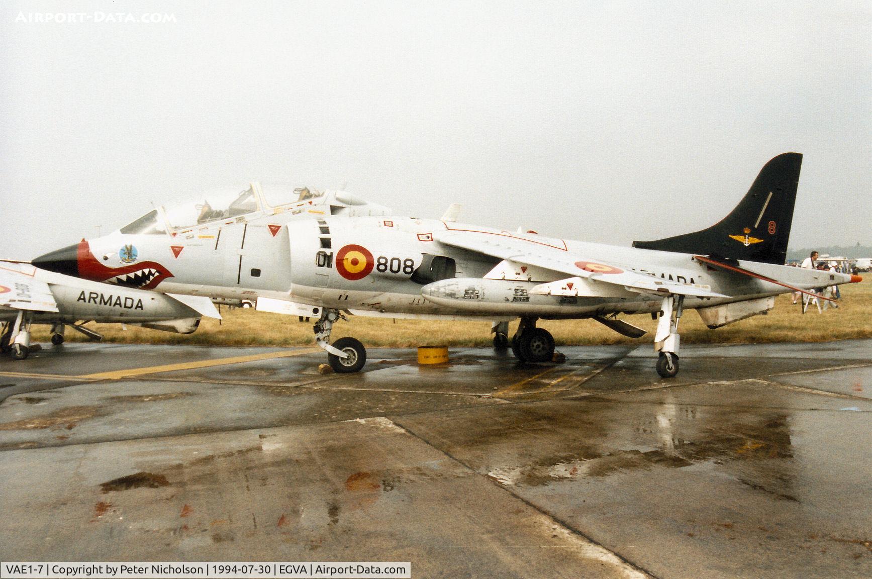 VAE1-7, 2000 Hawker Siddeley TAV-8S Matador C/N 212030, TAV-8S Matador of Esquadron 008 Spanish Navy on display at the 1994 Intnl Air Tattoo at RAF Fairford.