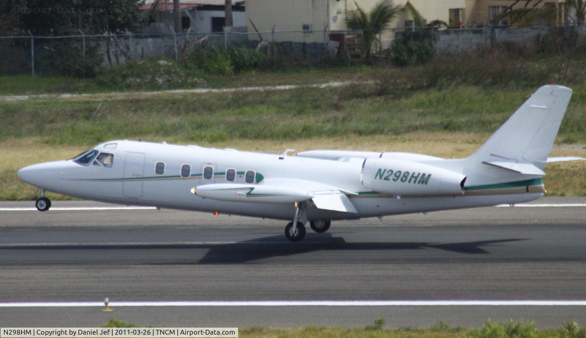 N298HM, 1978 Israel Aircraft Industries IAI-1124 Westwind C/N 240, N298HM landing at TNCM
