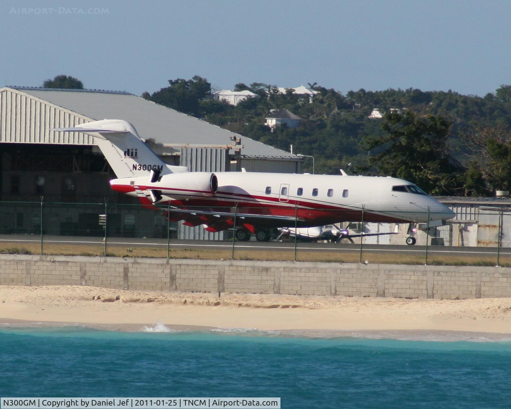 N300GM, 2007 Bombardier Challenger 300 (BD-100-1A10) C/N 20186, N300GM just landed at TNCM