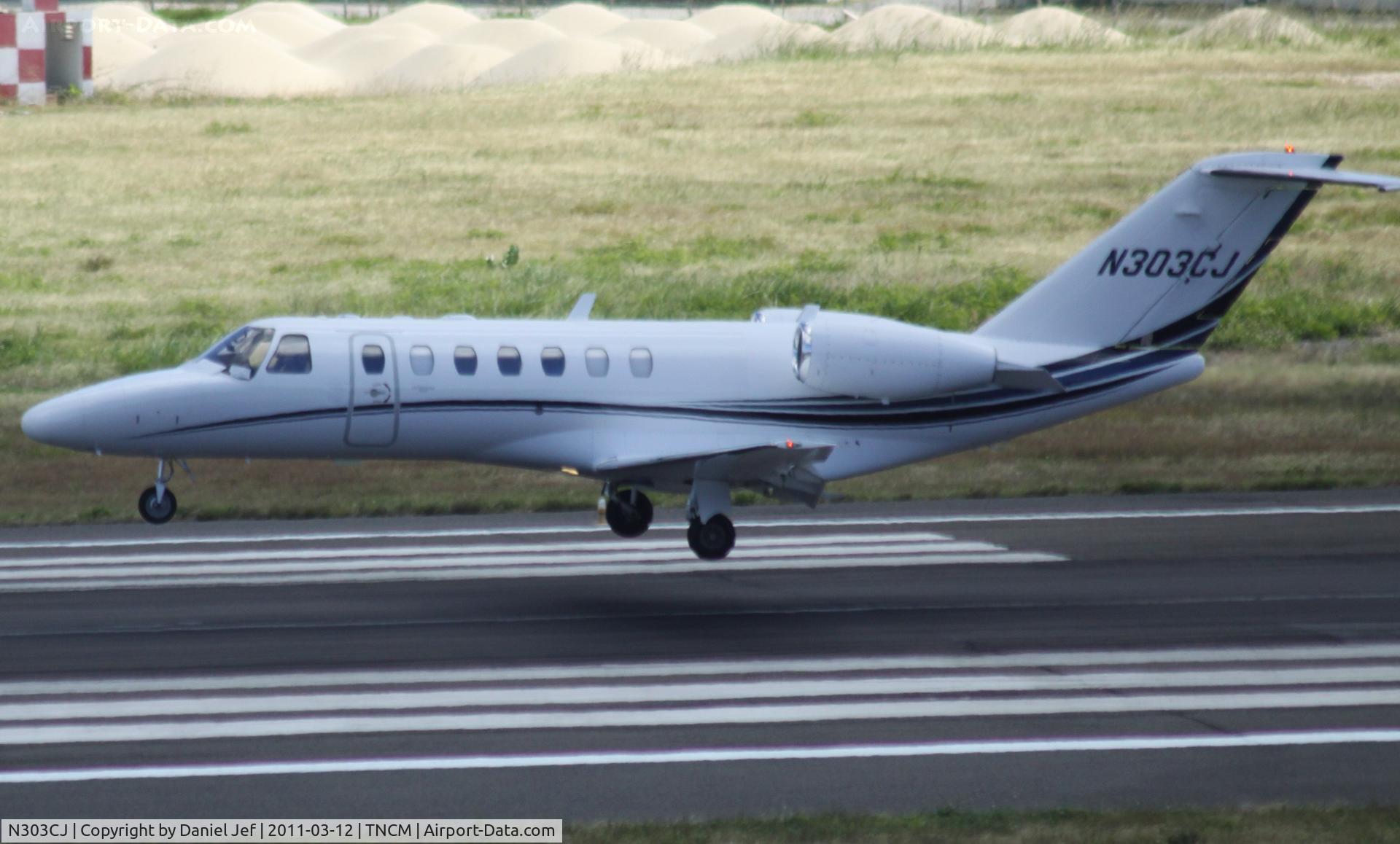 N303CJ, 2005 Cessna 525B CitationJet CJ3 C/N 525B0031, N303CJ landing  at TNCM