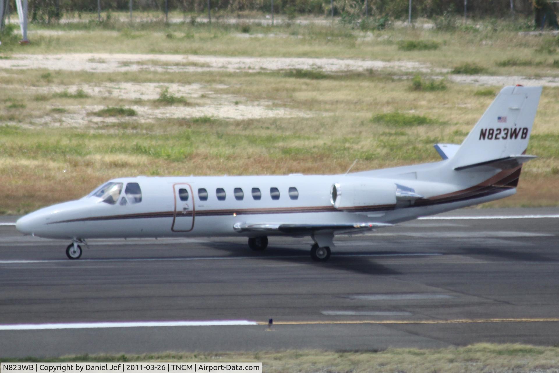 N823WB, 1991 Cessna 560 C/N 560-0124, N823WB departing TNCM