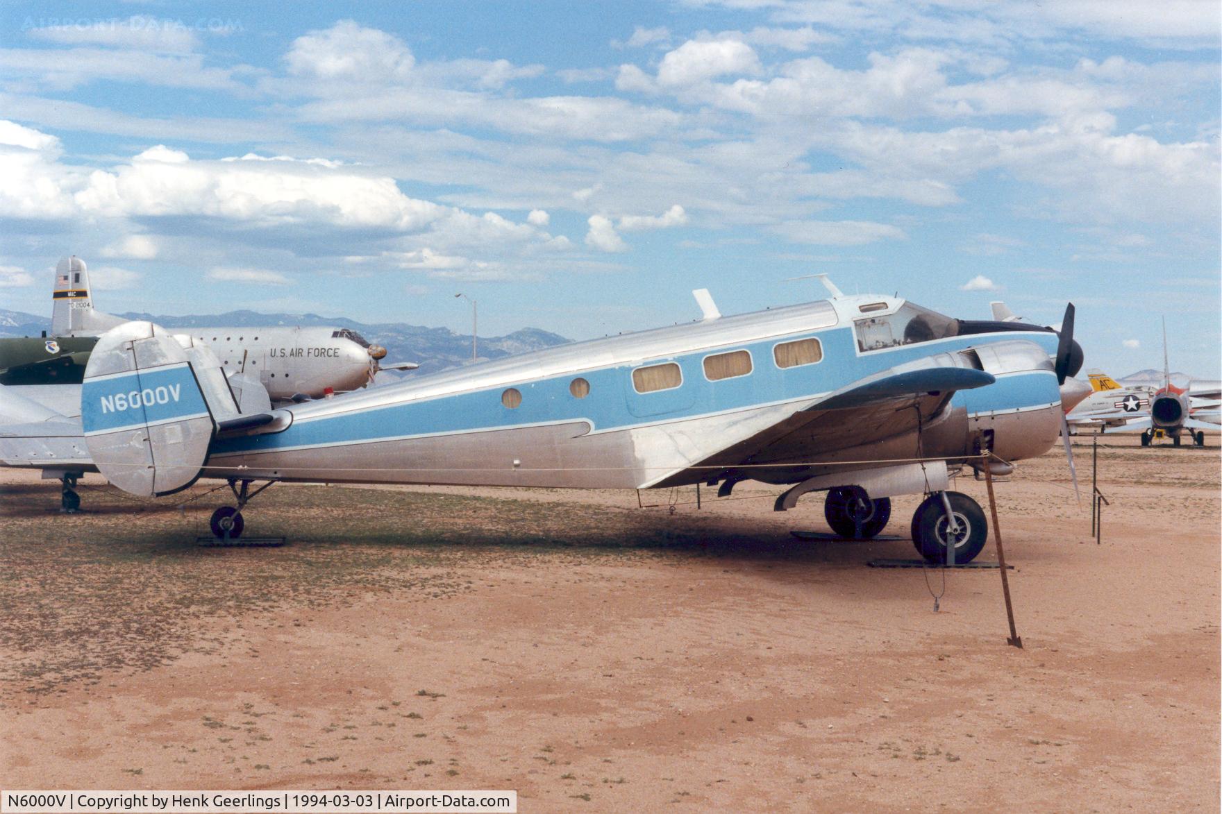 N6000V, Beechcraft UC-45J Expeditor C/N 7822, Pima Aviation Museum