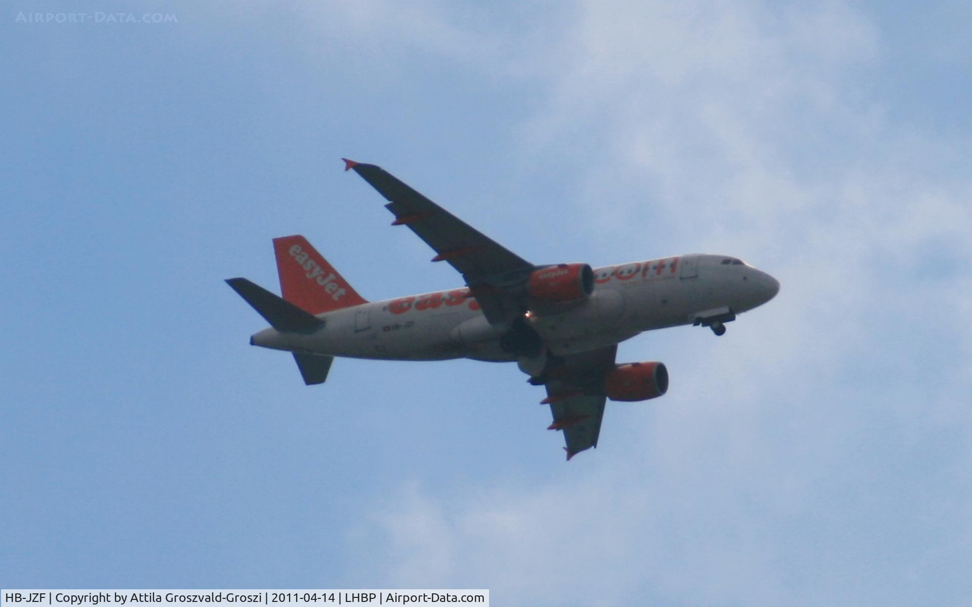 HB-JZF, 2004 Airbus A319-111 C/N 2184, Getting off direction Budapest Ferihegy onto an International Airport, in Üllö city airspace.