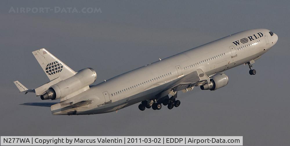 N277WA, 1995 McDonnell Douglas MD-11 C/N 48743, start up rwy north in leipzig.
