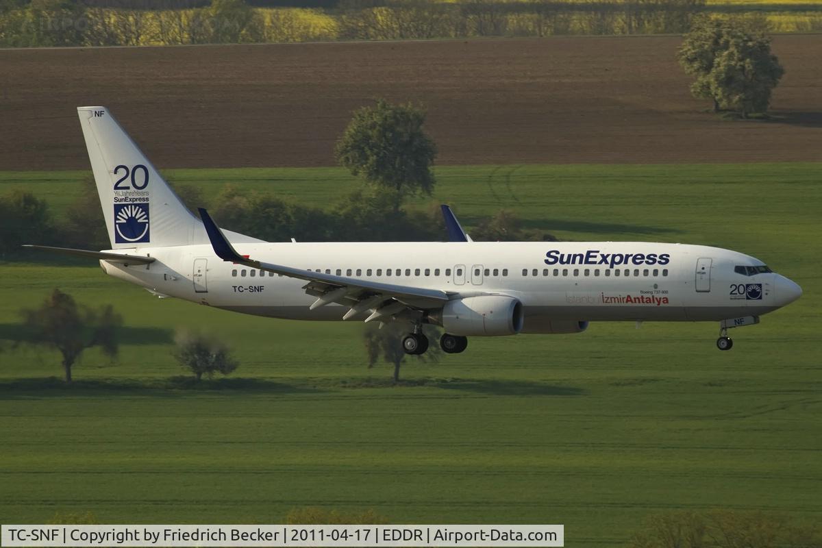 TC-SNF, 2008 Boeing 737-8HC C/N 36529, on final RW09