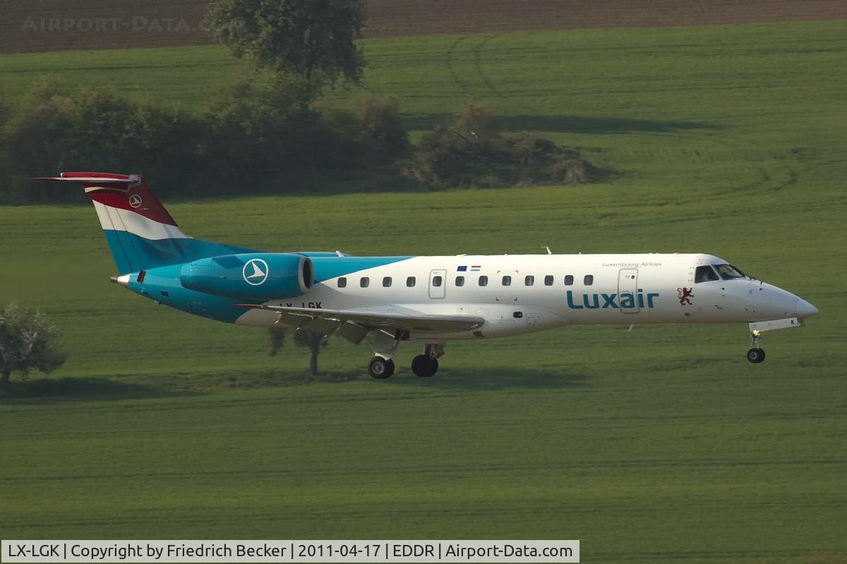 LX-LGK, 2005 Embraer ERJ-135LR (EMB-135LR) C/N 14500886, on final RW09