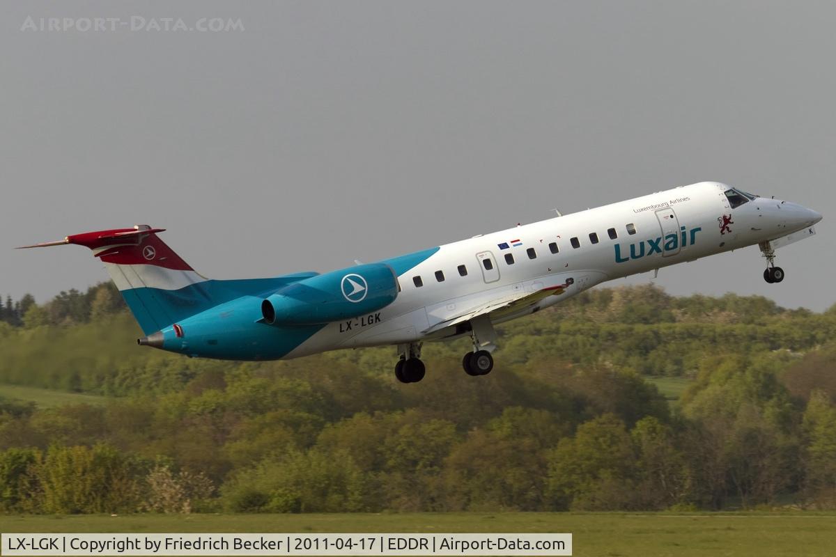 LX-LGK, 2005 Embraer ERJ-135LR (EMB-135LR) C/N 14500886, echo departure route