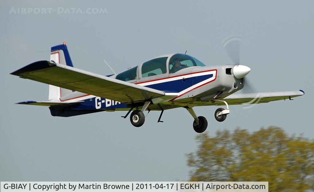 G-BIAY, 1973 Grumman American AA-5 Traveler C/N AA5-0423, SHOT AT HEADCORN