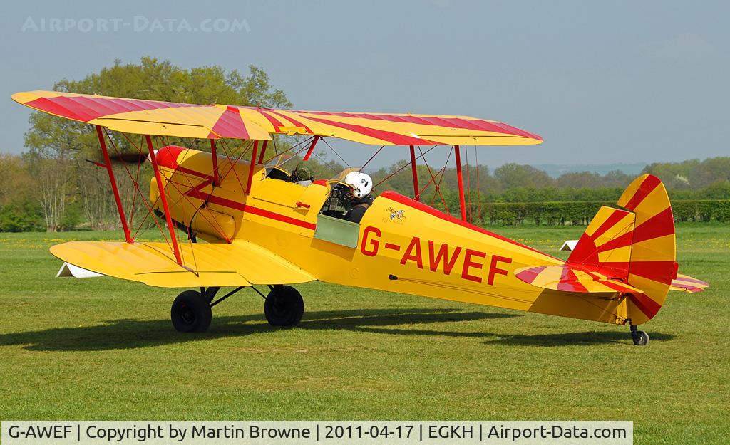 G-AWEF, 1947 Stampe-Vertongen SV-4C(G) C/N 549, SHOT AT HEADCORN