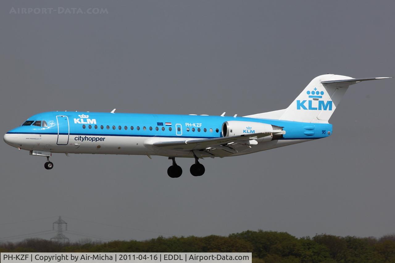 PH-KZF, 1996 Fokker 70 (F-28-0070) C/N 11577, KLM Cityhopper