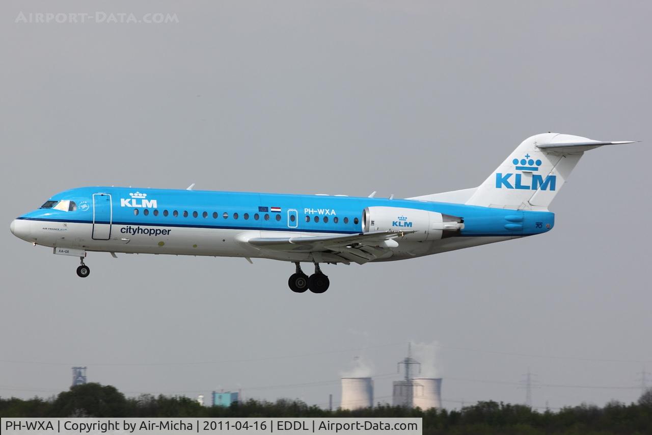 PH-WXA, 1996 Fokker 70 (F-28-0070) C/N 11570, KLM Cityhopper