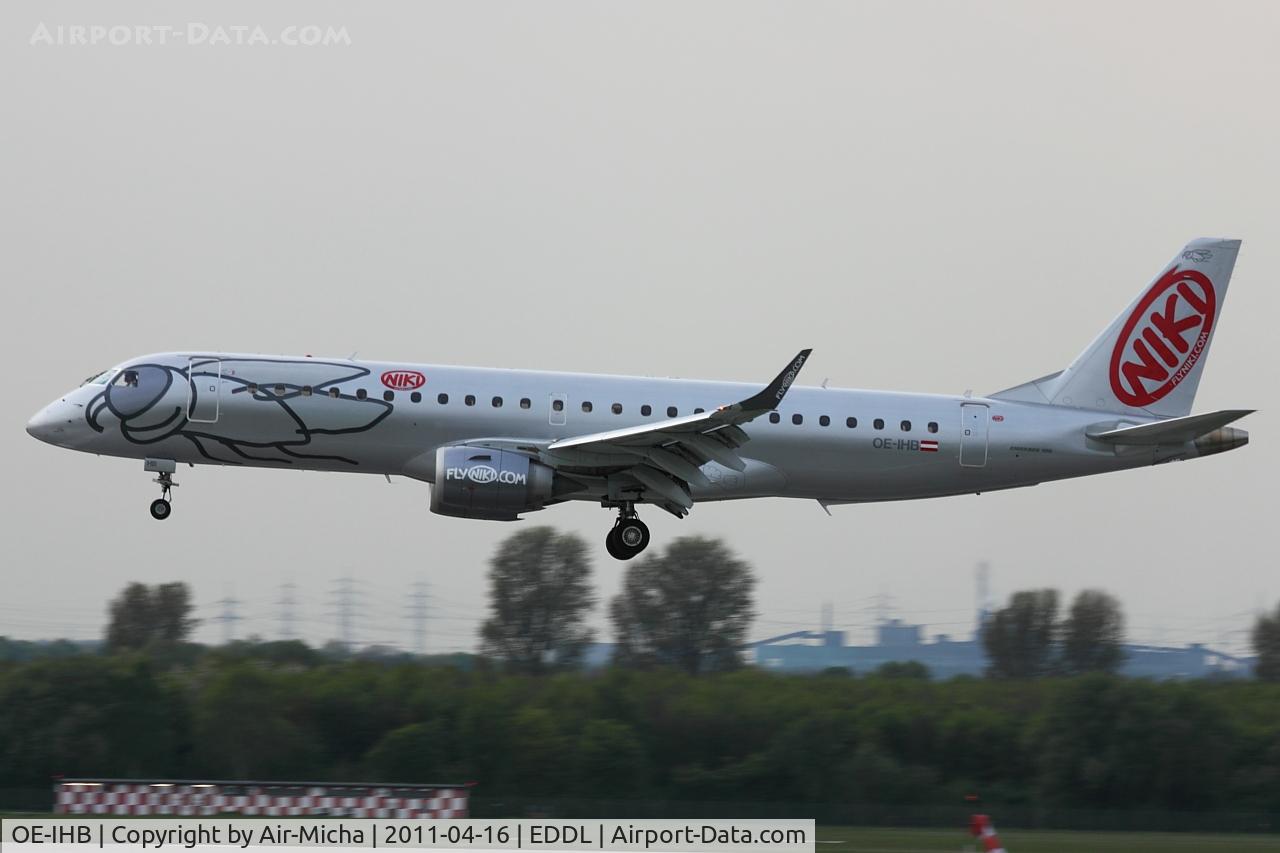 OE-IHB, 2009 Embraer 190LR (ERJ-190-100LR) C/N 19000294, Niki, Name: Lambada