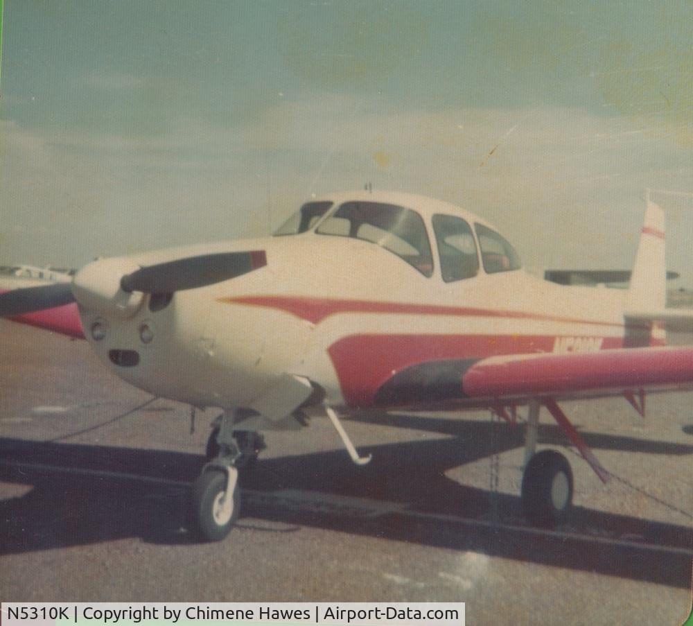 N5310K, 1950 Ryan NAVION B C/N NAV-4-2210B, The Navion was suffered a collision accident when tied-down at Phoenix Sky Harbor's Executive Terminal in 1975. Insurance coverage paid for repairs and a classy new paint job. Owner pilot Butch Hawes was so proud.