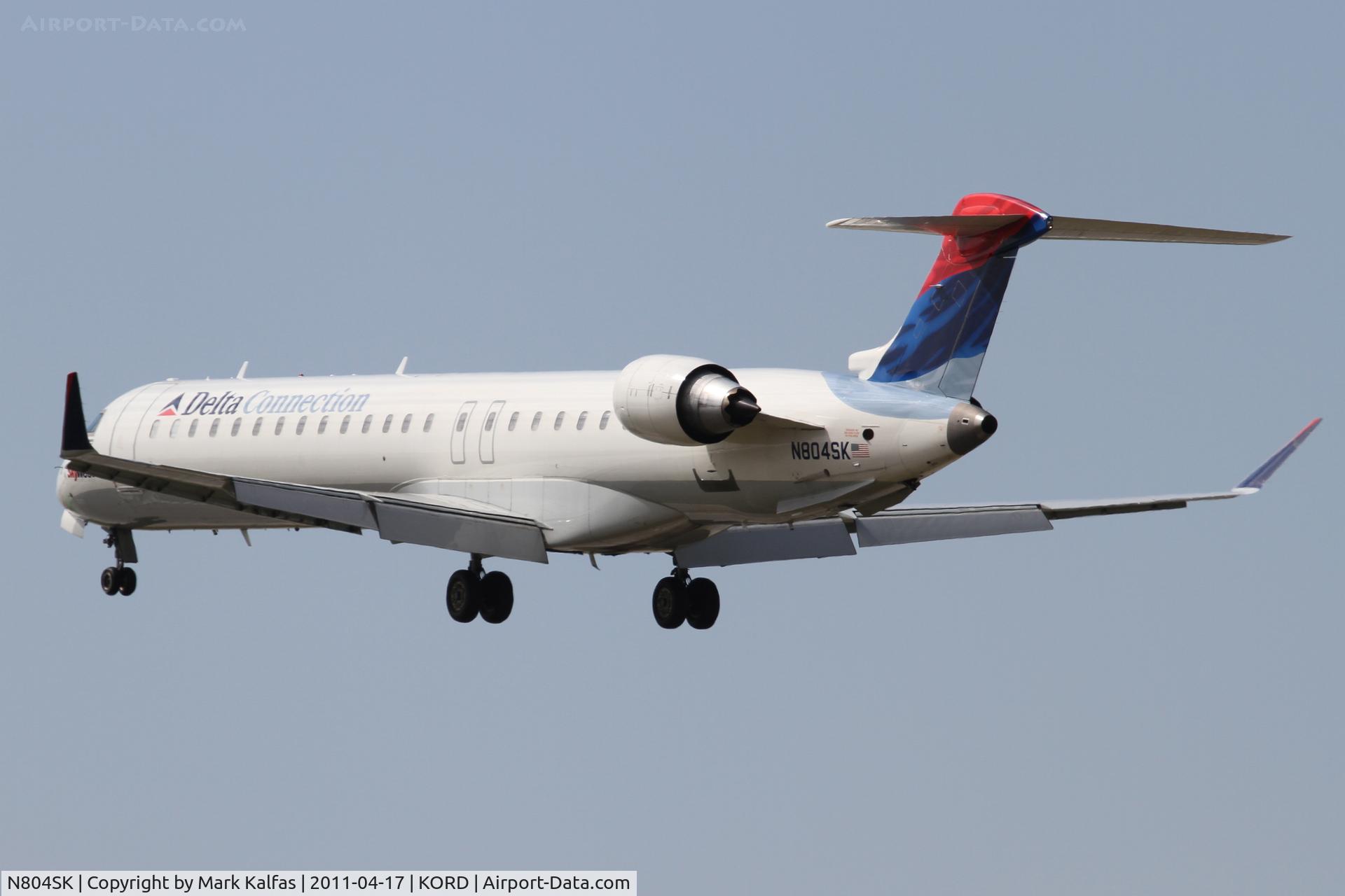 N804SK, 2006 Bombardier CRJ-900ER (CL-600-2D24) C/N 15067, SkyWest/Delta Connection Bombardier CL-600-2D24, SKW4496 arriving from KSLC, RWY 28 approach KORD.