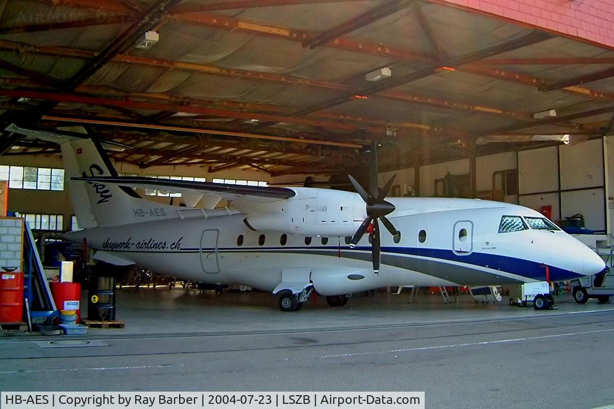 HB-AES, 1995 Dornier 328-110 C/N 3021, Dornier Do.328-110 [3021] Skywork Airlines Bern-Belp~HB 23/07/2004